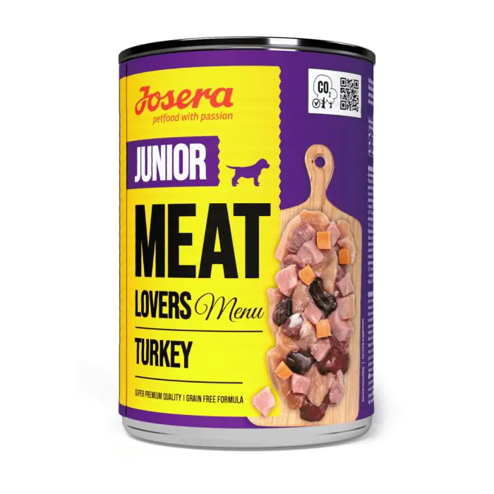 Josera Meat Lovers Junior Menu Turkey nedves kutyatáp 400g